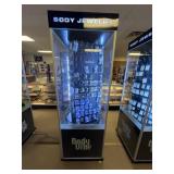 Body Vibe Lighted  Display Case w/ Lots of Jewelry