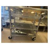 3-Shelf Metal Rolling Cart