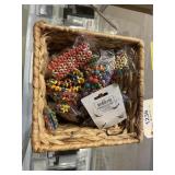 Basket of Beaded Bracelets