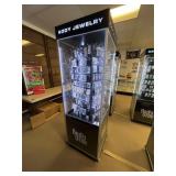 Body Vibe Lighted  Display Case w/ Lots of Jewelry