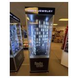 Body Vibe Lighted  Display Case w/ Lots of Jewelry