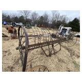 Iron Wheeled Dump Rake - Wheels Bent