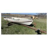 V-Bottom Boat on Trailer - 14ft