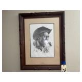 1976 Framed/Matted Freckles Brown Drawing