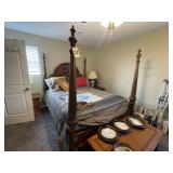 4-Post Bed 60' Mattress/Box Spring/Headboard