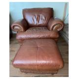 Leather Chair & Ottoman