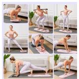 Pilates Board, Foldable, Pink, Resistance Handles,