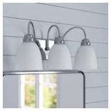 Wynfield 3-Light Vanity Fixture, Brushed Nickel Fi