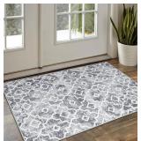 Wonnitar Moroccan Indoor Door Mat, Approx. 36x59'