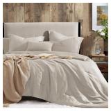 Geniospin King Size Comforter Set, 7 Piece, Ivory