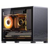 JONSBO D32 PRO Micro-ATX PC Case- Black, Mini Desk