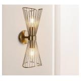 Brass Wall Sconce- Mid-Century Design, 2 Light, Go