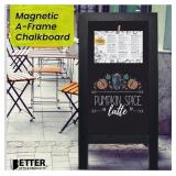 Magnetic A-Frame Chalkboard 20x40' Solid Black, C