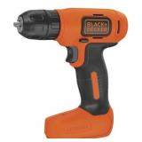 Black+Decker 8V Cordless 3/8' Drill Kit- Built In