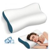 Cervical Neck Pillow, Contour Memory Foam, Cooling