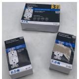 3 Box Slim GFCI Receptacle- 15A, 125V, Indoor Use
