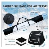 Tiyurener Set Of 2 Combo Padded Waterproof Ski Bag