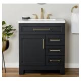 Style Selections Cauley 30' Black Single Sink Bat
