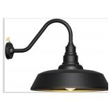 24' Large Gooseneck Barn Light for Outdoors, Blac