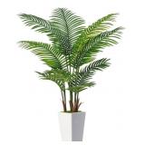 6' Artificial Palm Tree, Plastic/Silk Material, Wh