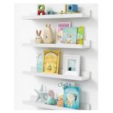 Forbena Floating Nursery Book Shelves, Wall Mount,