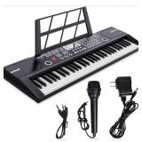 61 Keys Electronic Keyboard, Includes Microphone,