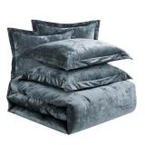 Fredsure Distressed Velvet Comforter Set, 3 Piece