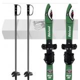 Kids Beginner Snow Skis And Poles With Bindings, A