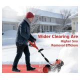 Electric Cordless Snow Shovel with Wheels