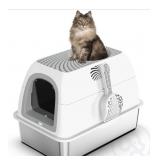 Stainless Steel Top Entry Litter Box, Dog Proof, H
