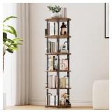 5 Teir Rotating Bookshelf- 360 Degree Swivel, Vert