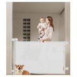 50' Retractable Baby Gate, 34' Tall, White