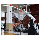 Basketball Rebounder With Rotating Track, Shot Tra