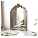 Antique Baroque Vintage Vanity Mirror, Gold, 22x15