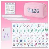 Mini Mahjong Tile Set, Carrying Bag, Tiles and Ra