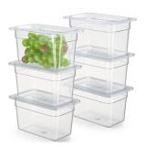 Curta 6 Pack 6' Deep Polycarbonate Food Pans with