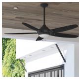 Harbor Breeze Arbormere 60' Matte Black With Drif