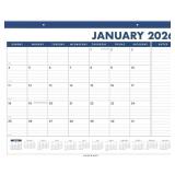 4 Pc Office Lot, (1) 2026 Calendar 17'x22', Desk
