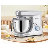 Babroun Dough Mixer, Silver, 660W 6 Speed, 8.45 Qu