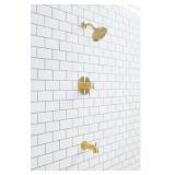 Allen Roth Harlow Brushed Gold 2-Handle Single Fun