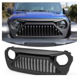 Front Grill Compatible With 2018-2023 Jeep Wrangle