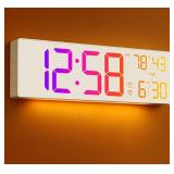 18.5' Large Digital Wall Clock With Remote Contro