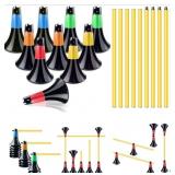 Obstacle Cones For Sport Training- 10 Cones 10 Pol