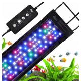 2 Ct Fish Lot (1) AQQA LED Aquarium Light, Fits 24
