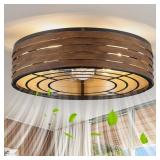 20'' Flush-Mount Ceiling Fan with Dimmable Light