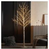 Lighted Twig Birch Tree with Fairy Lights, 6 Ft 33