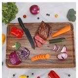 Coperci Extra Large Acacia Wood Cutting Board, 24x