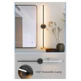 40' Hardwired Modern Wall Sconce for Bathroom, Bl