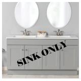 Double Sink - White Cultured Marble