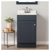 Project Source Dover 18' Navy Blue Single Sink Ba